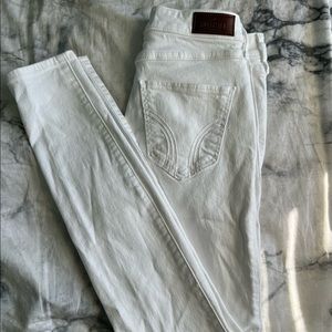 Hollister womens high rise white skinny jeans
